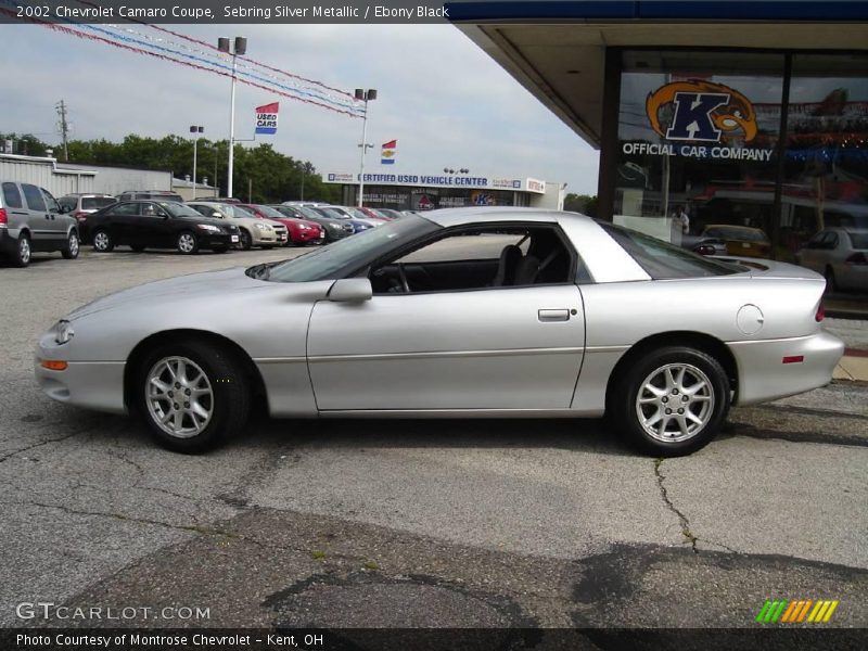 Sebring Silver Metallic / Ebony Black 2002 Chevrolet Camaro Coupe