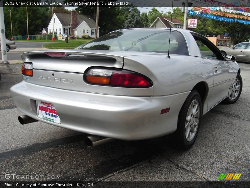 Sebring Silver Metallic / Ebony Black 2002 Chevrolet Camaro Coupe