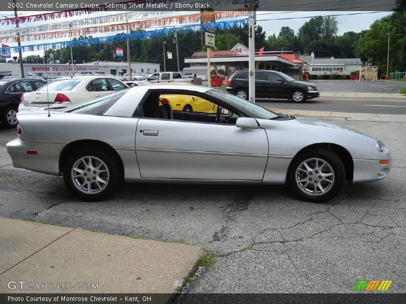 Sebring Silver Metallic / Ebony Black 2002 Chevrolet Camaro Coupe
