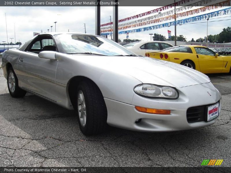 Sebring Silver Metallic / Ebony Black 2002 Chevrolet Camaro Coupe