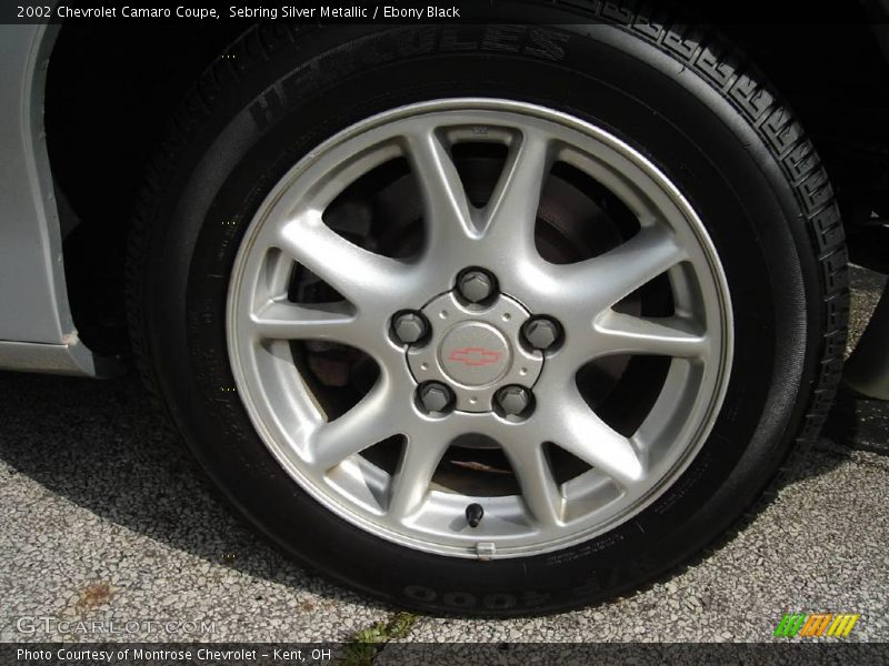 Sebring Silver Metallic / Ebony Black 2002 Chevrolet Camaro Coupe