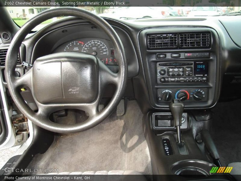 Sebring Silver Metallic / Ebony Black 2002 Chevrolet Camaro Coupe