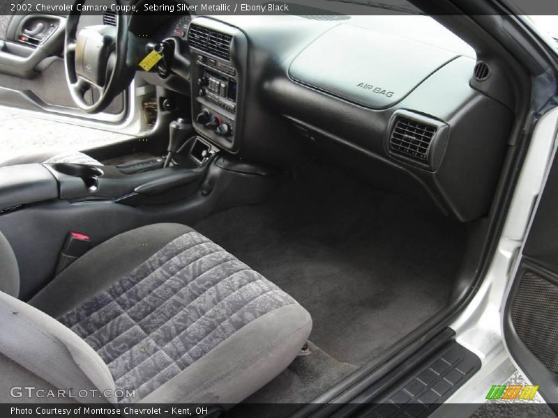 Sebring Silver Metallic / Ebony Black 2002 Chevrolet Camaro Coupe