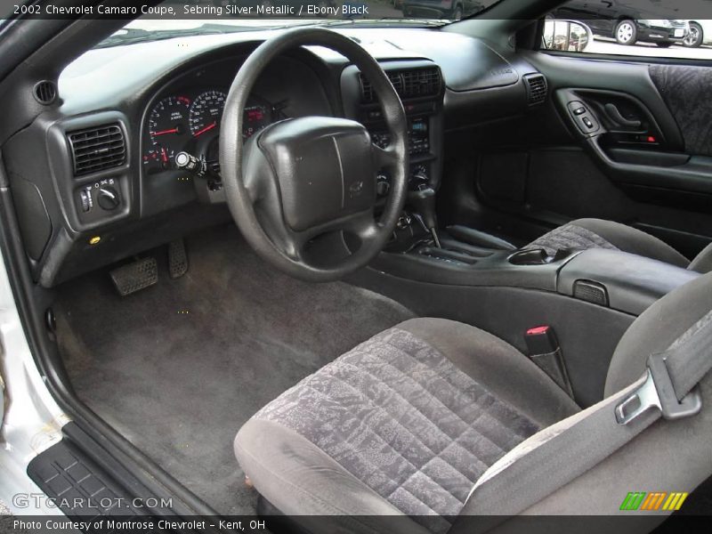 Sebring Silver Metallic / Ebony Black 2002 Chevrolet Camaro Coupe