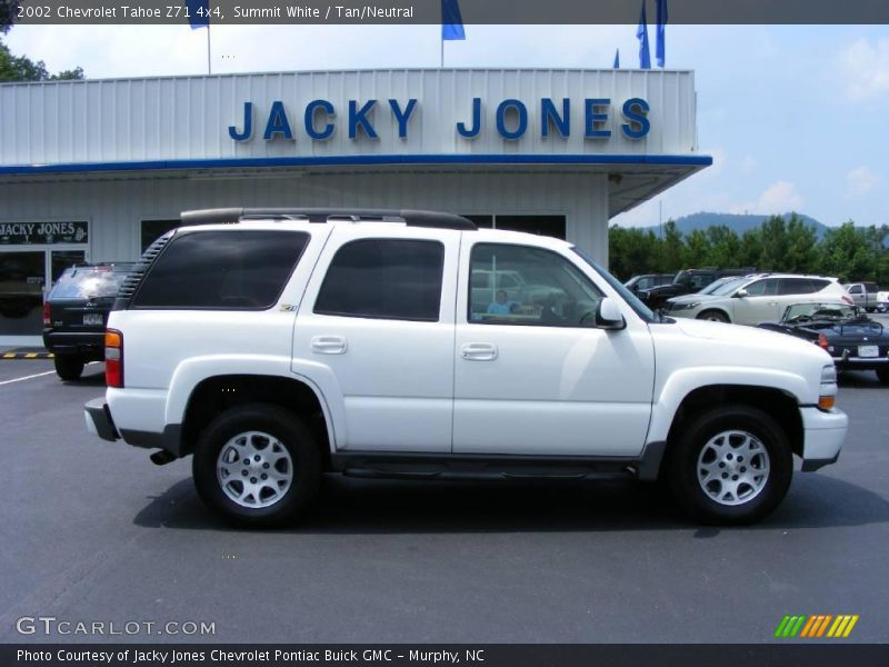 Summit White / Tan/Neutral 2002 Chevrolet Tahoe Z71 4x4