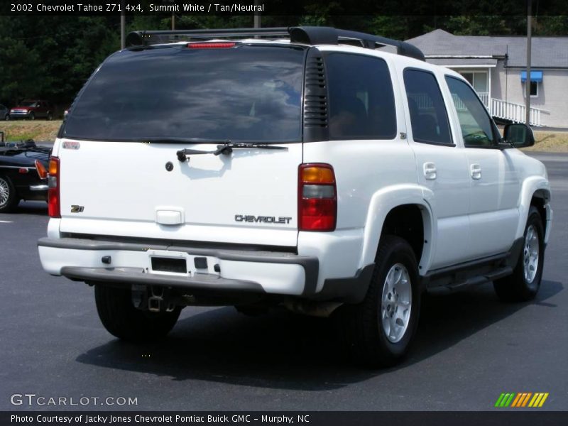 Summit White / Tan/Neutral 2002 Chevrolet Tahoe Z71 4x4