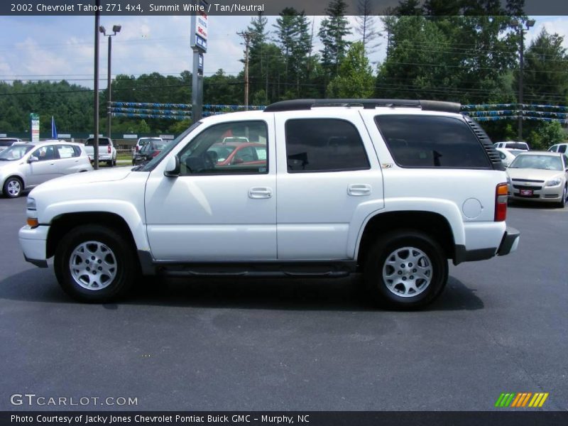 Summit White / Tan/Neutral 2002 Chevrolet Tahoe Z71 4x4