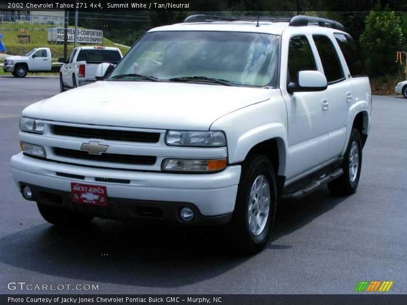 Summit White / Tan/Neutral 2002 Chevrolet Tahoe Z71 4x4