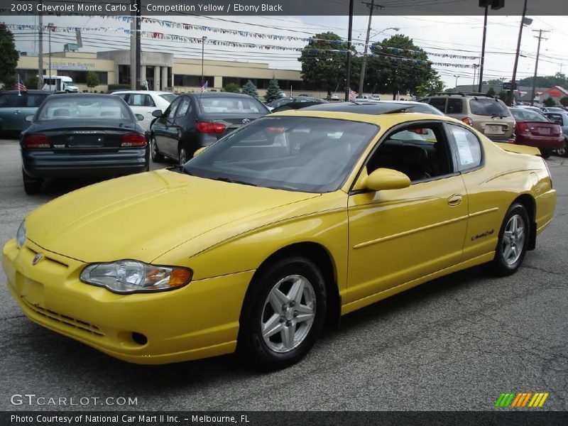 Competition Yellow / Ebony Black 2003 Chevrolet Monte Carlo LS