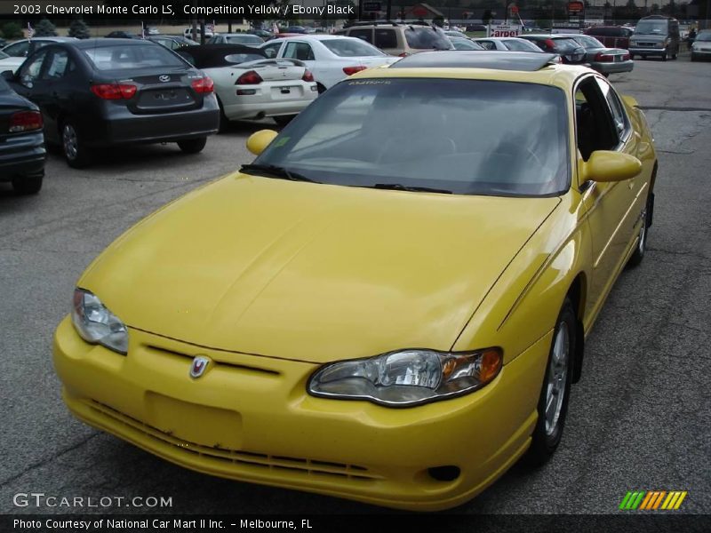 Competition Yellow / Ebony Black 2003 Chevrolet Monte Carlo LS