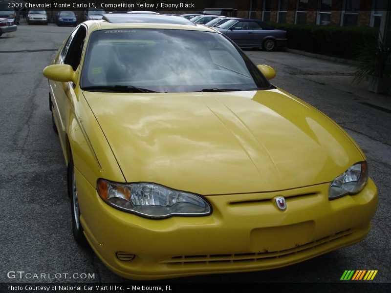 Competition Yellow / Ebony Black 2003 Chevrolet Monte Carlo LS