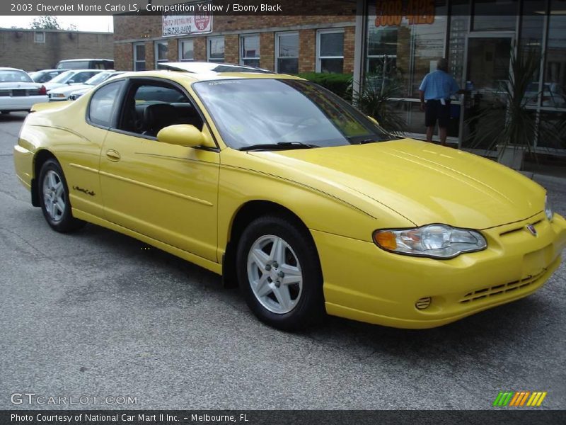 Competition Yellow / Ebony Black 2003 Chevrolet Monte Carlo LS