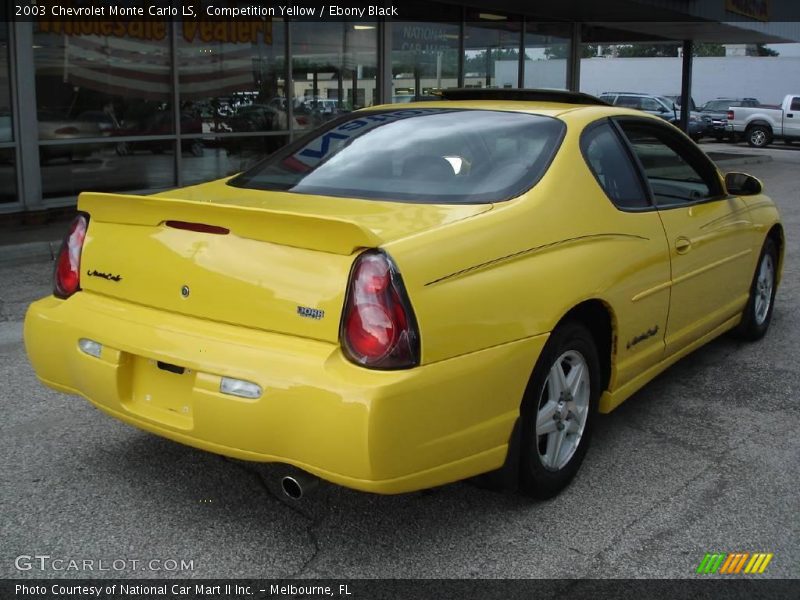Competition Yellow / Ebony Black 2003 Chevrolet Monte Carlo LS