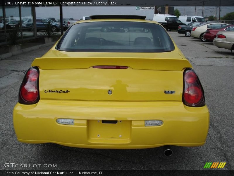 Competition Yellow / Ebony Black 2003 Chevrolet Monte Carlo LS