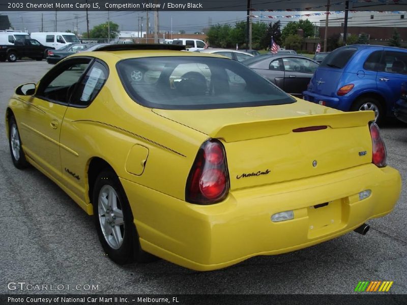 Competition Yellow / Ebony Black 2003 Chevrolet Monte Carlo LS