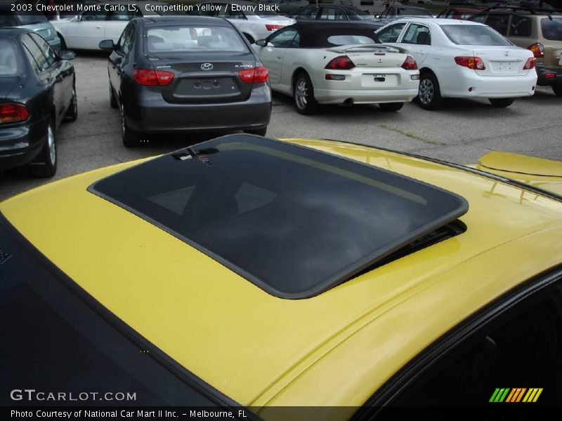 Competition Yellow / Ebony Black 2003 Chevrolet Monte Carlo LS