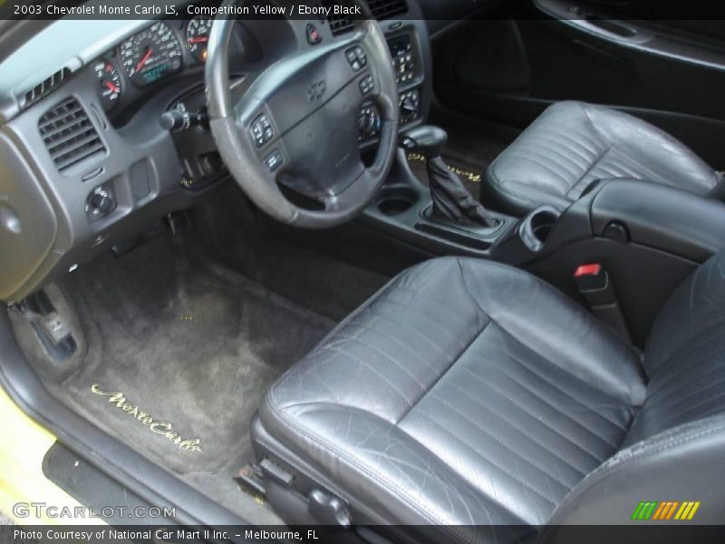 Competition Yellow / Ebony Black 2003 Chevrolet Monte Carlo LS