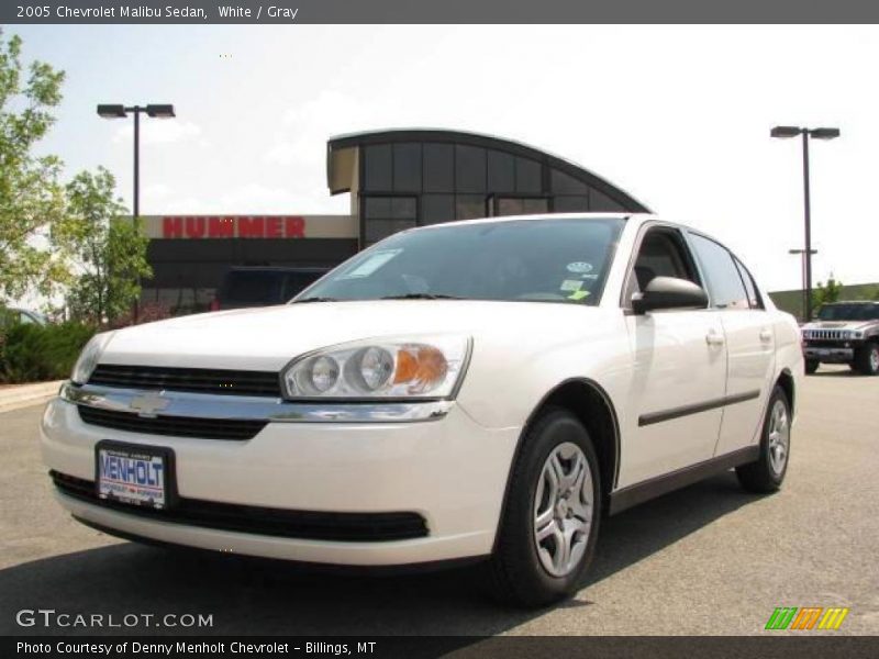 White / Gray 2005 Chevrolet Malibu Sedan
