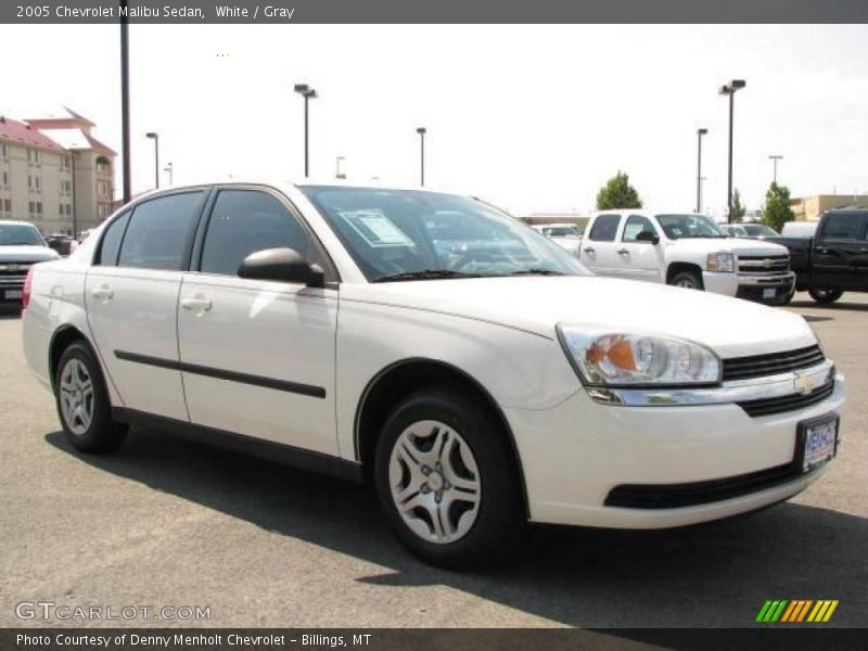 White / Gray 2005 Chevrolet Malibu Sedan
