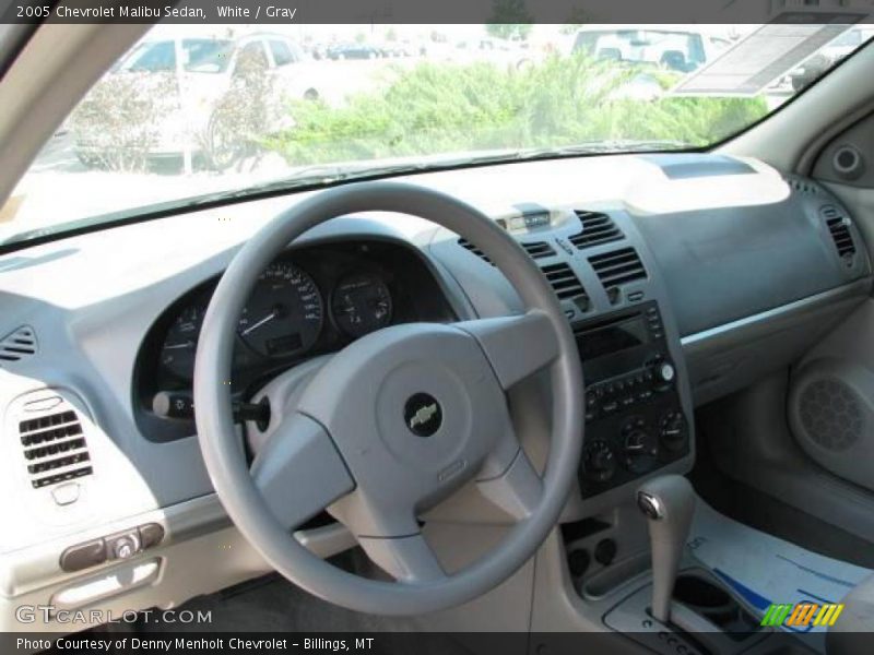 White / Gray 2005 Chevrolet Malibu Sedan
