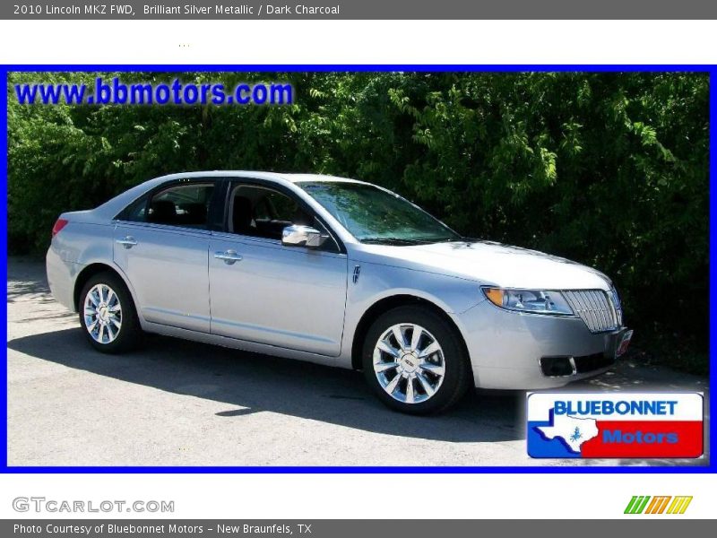 Brilliant Silver Metallic / Dark Charcoal 2010 Lincoln MKZ FWD