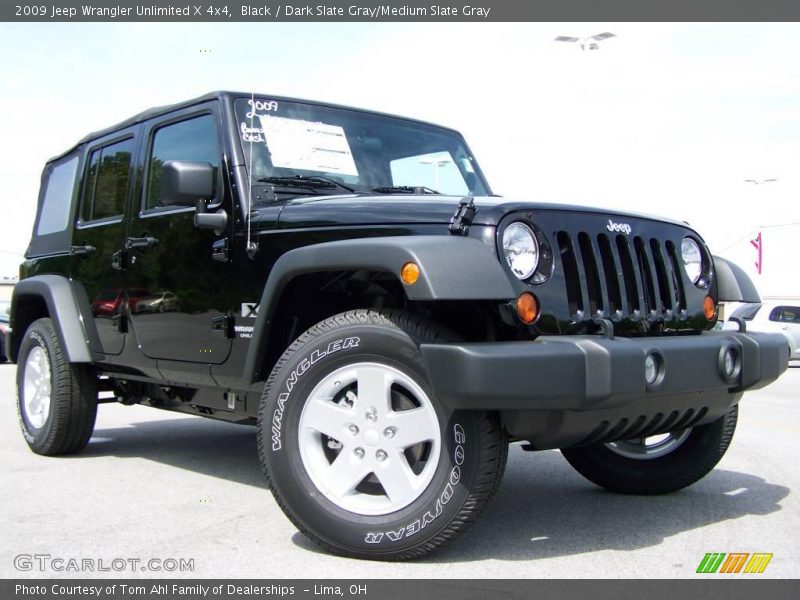 Black / Dark Slate Gray/Medium Slate Gray 2009 Jeep Wrangler Unlimited X 4x4