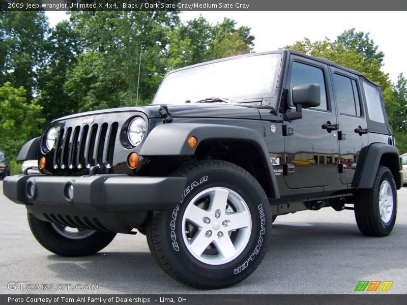 Black / Dark Slate Gray/Medium Slate Gray 2009 Jeep Wrangler Unlimited X 4x4