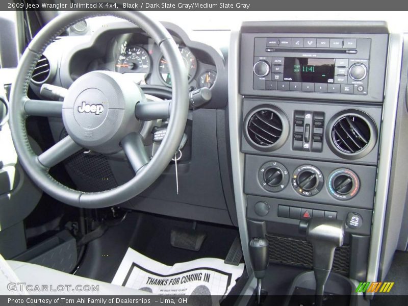 Black / Dark Slate Gray/Medium Slate Gray 2009 Jeep Wrangler Unlimited X 4x4