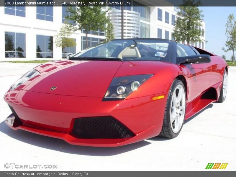 Rosso Vik / Avorio Lilium 2008 Lamborghini Murcielago LP640 Roadster