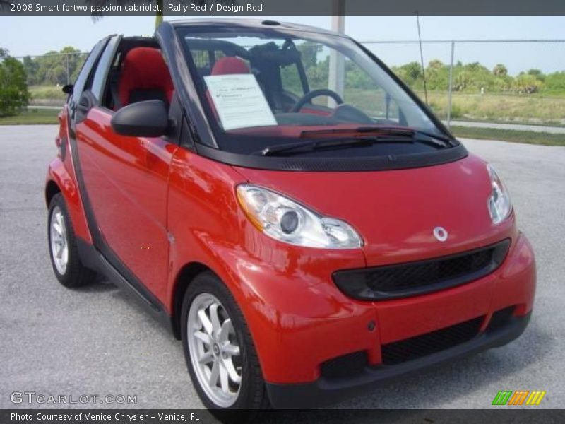 Rally Red / Design Red 2008 Smart fortwo passion cabriolet