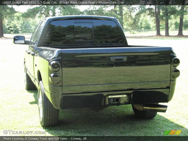 Brilliant Black Crystal Pearl / Medium Slate Gray 2007 Dodge Ram 3500 SLT Quad Cab