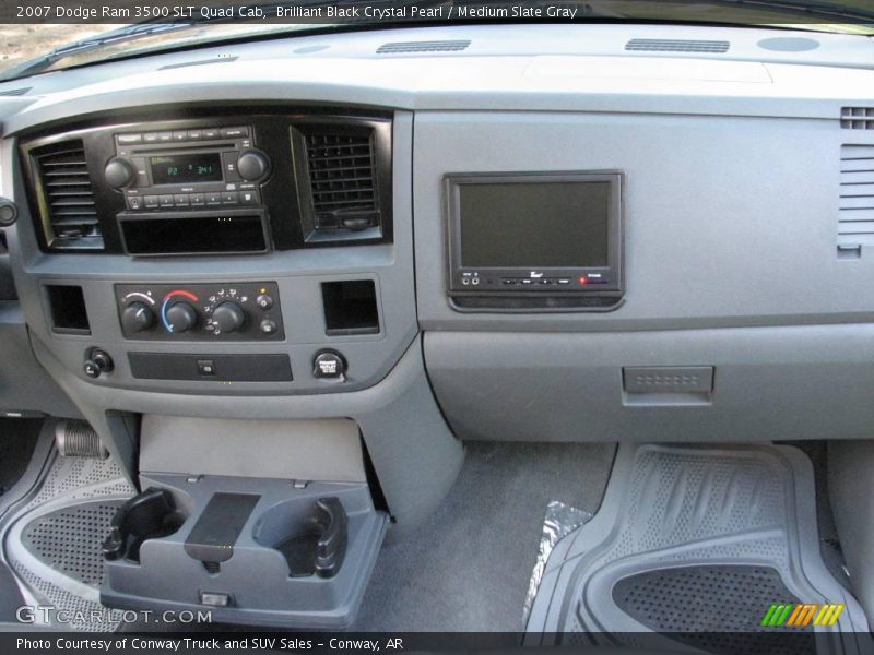 Brilliant Black Crystal Pearl / Medium Slate Gray 2007 Dodge Ram 3500 SLT Quad Cab