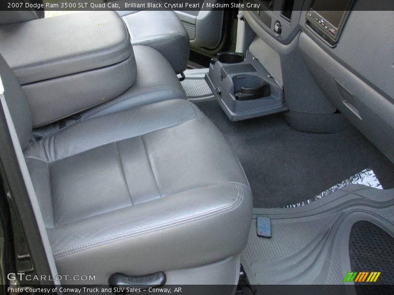 Brilliant Black Crystal Pearl / Medium Slate Gray 2007 Dodge Ram 3500 SLT Quad Cab