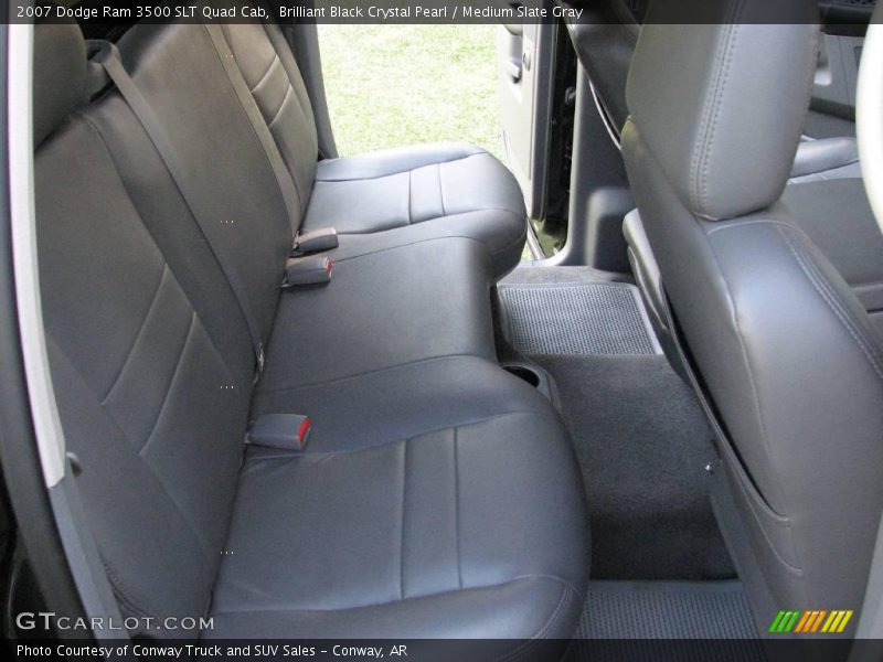 Brilliant Black Crystal Pearl / Medium Slate Gray 2007 Dodge Ram 3500 SLT Quad Cab