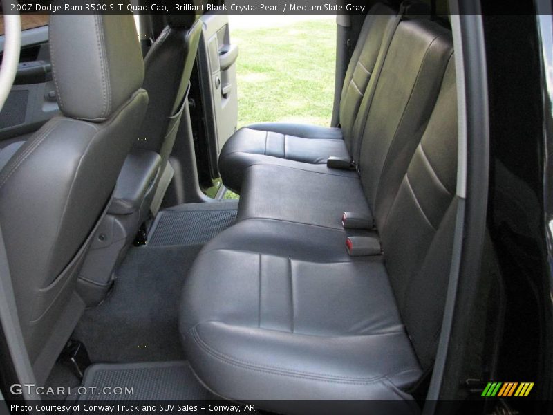Brilliant Black Crystal Pearl / Medium Slate Gray 2007 Dodge Ram 3500 SLT Quad Cab