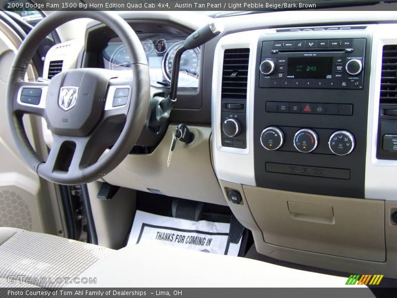 Austin Tan Pearl / Light Pebble Beige/Bark Brown 2009 Dodge Ram 1500 Big Horn Edition Quad Cab 4x4