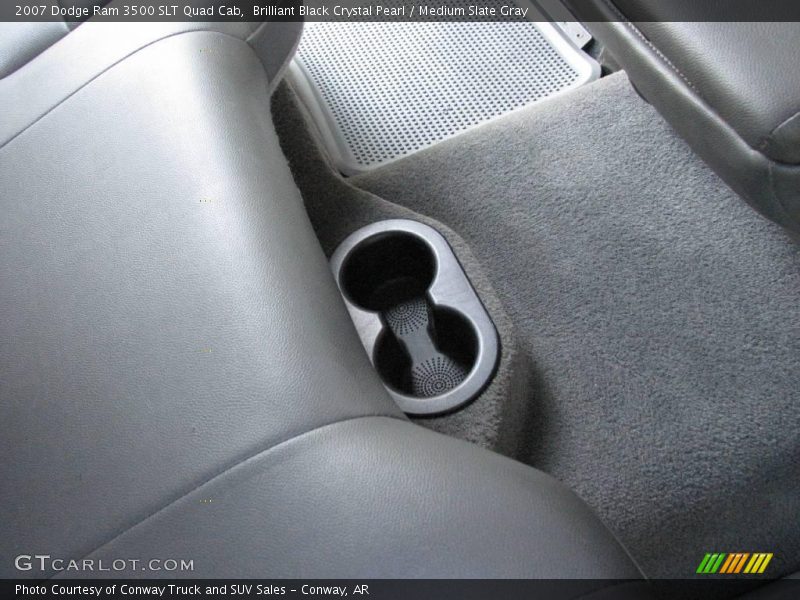 Brilliant Black Crystal Pearl / Medium Slate Gray 2007 Dodge Ram 3500 SLT Quad Cab