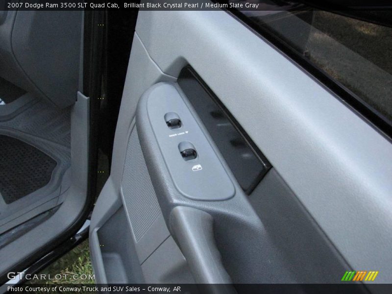 Brilliant Black Crystal Pearl / Medium Slate Gray 2007 Dodge Ram 3500 SLT Quad Cab