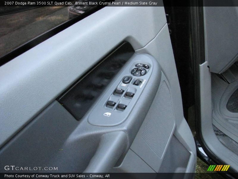 Brilliant Black Crystal Pearl / Medium Slate Gray 2007 Dodge Ram 3500 SLT Quad Cab