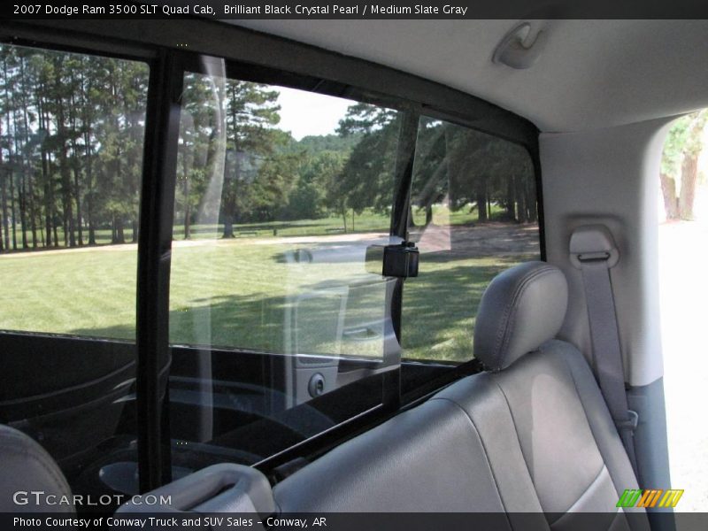 Brilliant Black Crystal Pearl / Medium Slate Gray 2007 Dodge Ram 3500 SLT Quad Cab