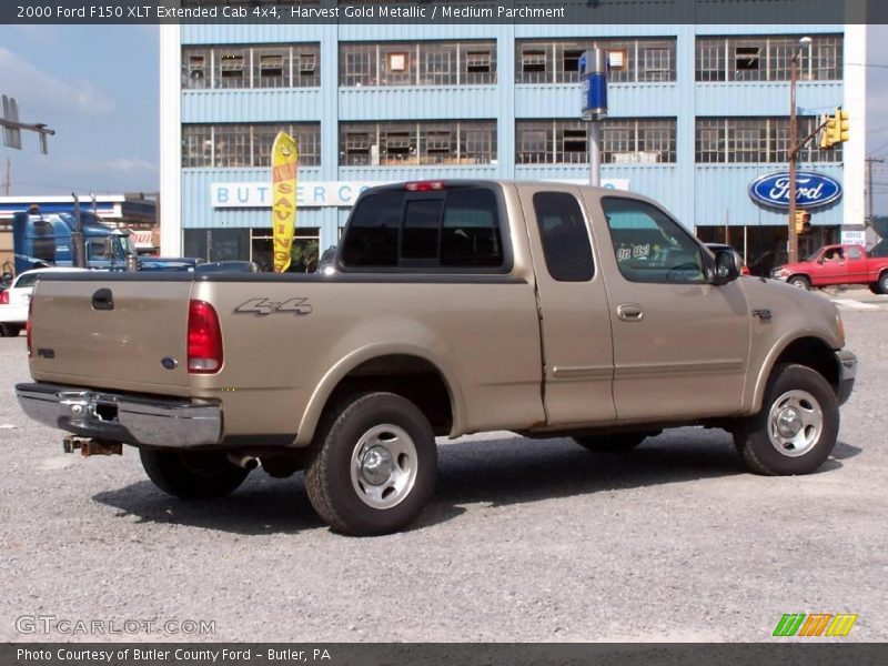 Harvest Gold Metallic / Medium Parchment 2000 Ford F150 XLT Extended Cab 4x4