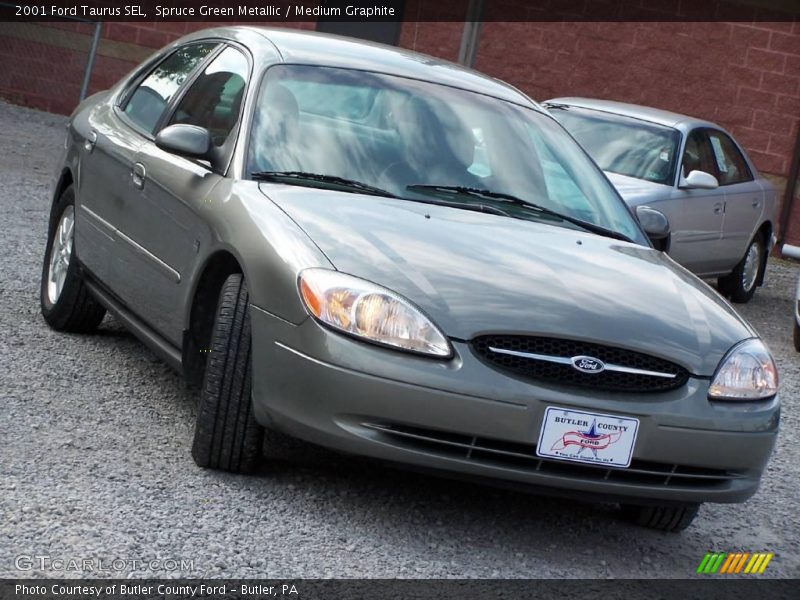 Spruce Green Metallic / Medium Graphite 2001 Ford Taurus SEL