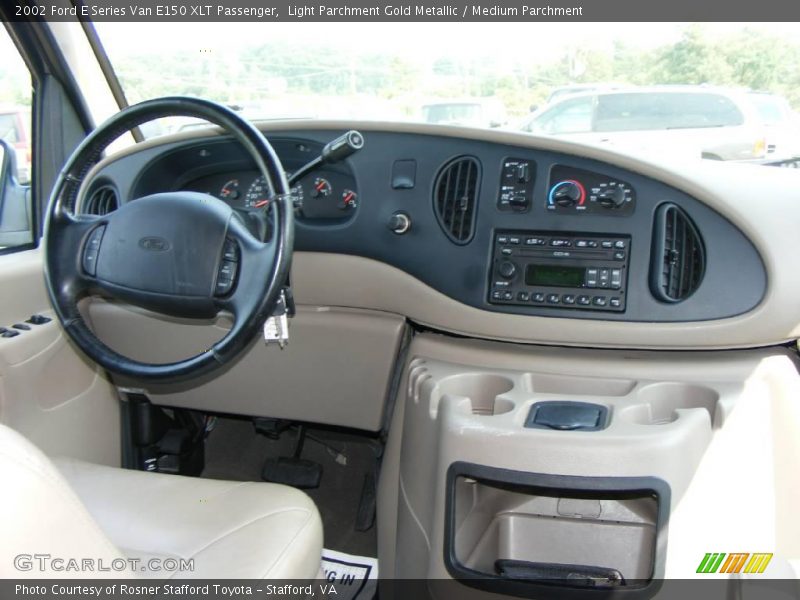 Light Parchment Gold Metallic / Medium Parchment 2002 Ford E Series Van E150 XLT Passenger