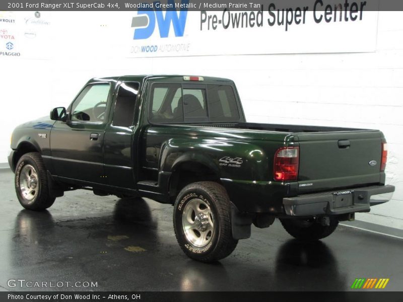 Woodland Green Metallic / Medium Prairie Tan 2001 Ford Ranger XLT SuperCab 4x4