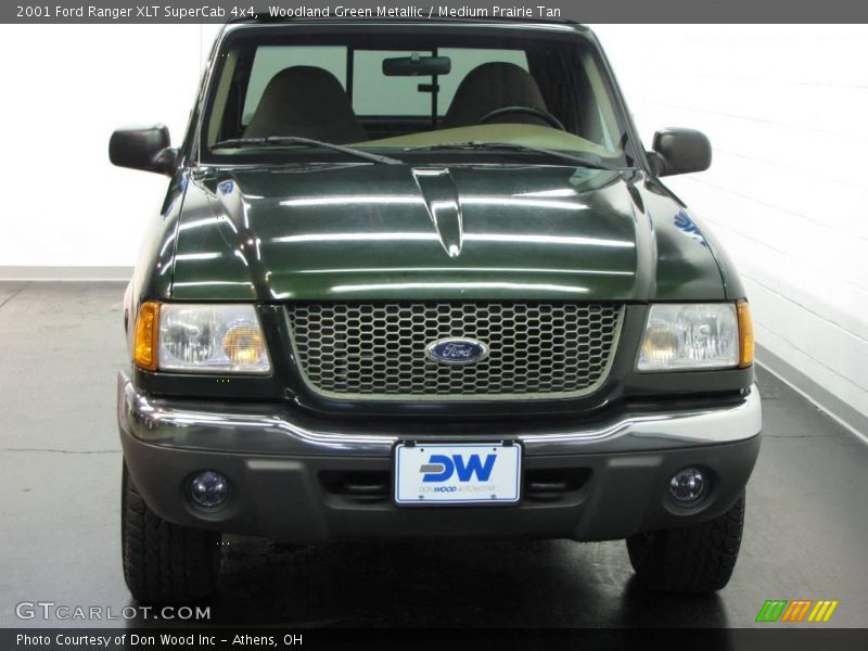 Woodland Green Metallic / Medium Prairie Tan 2001 Ford Ranger XLT SuperCab 4x4