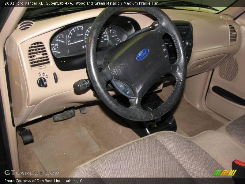 Woodland Green Metallic / Medium Prairie Tan 2001 Ford Ranger XLT SuperCab 4x4
