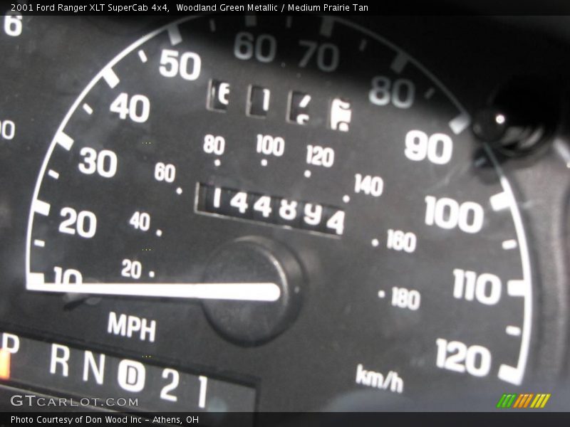 Woodland Green Metallic / Medium Prairie Tan 2001 Ford Ranger XLT SuperCab 4x4