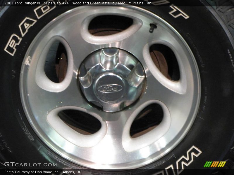 Woodland Green Metallic / Medium Prairie Tan 2001 Ford Ranger XLT SuperCab 4x4