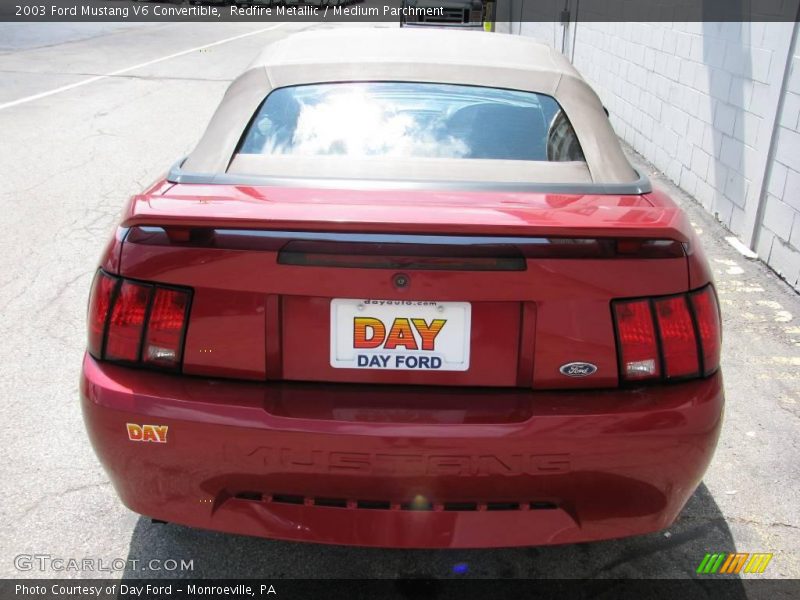 Redfire Metallic / Medium Parchment 2003 Ford Mustang V6 Convertible