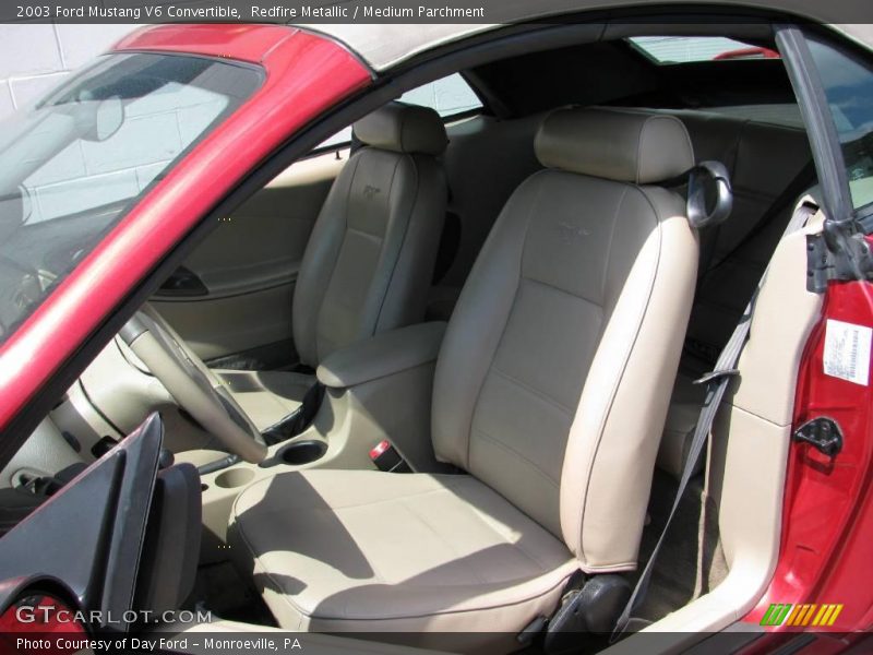 Redfire Metallic / Medium Parchment 2003 Ford Mustang V6 Convertible